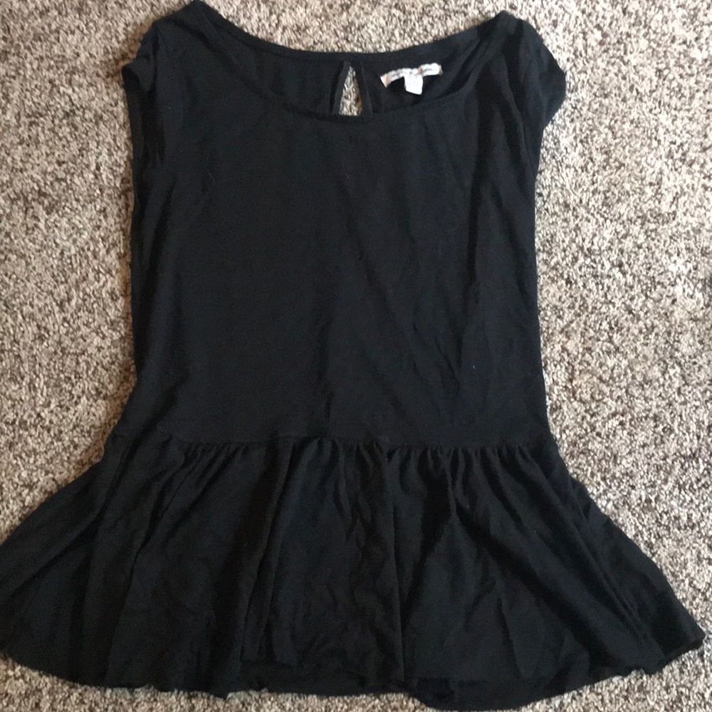 Black peplum top
